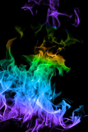 blue flames of fire as  abstract backgorundの写真素材