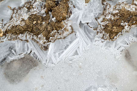 ice in the frozen earth