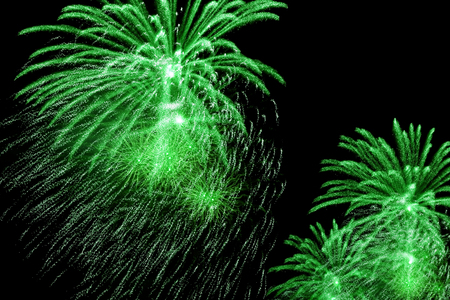 beauty colorful Fireworks Against a Black Skyの写真素材