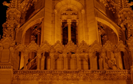 Budapest Parliament building in Hungary at twilight detailのeditorial素材