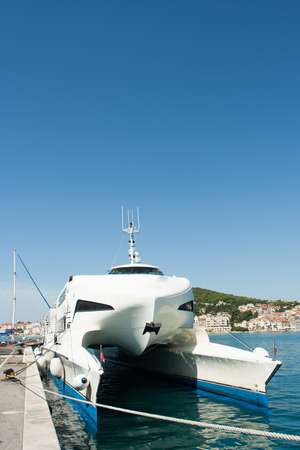 large catamaran on seaの写真素材