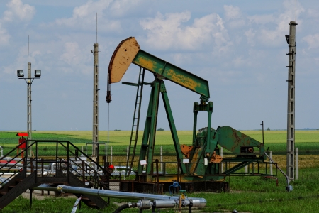 Operating oil and gas well detailの写真素材