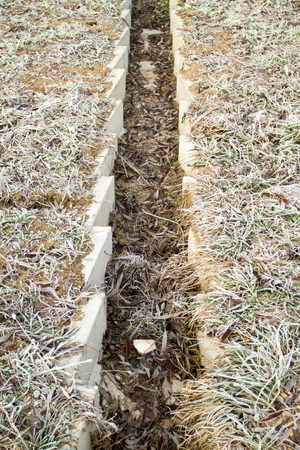 concrete drainage ditchの写真素材
