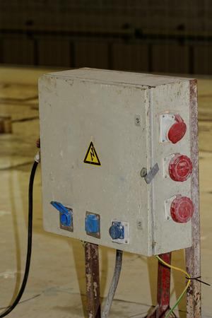 electrically distribution box in the industrial areaの写真素材