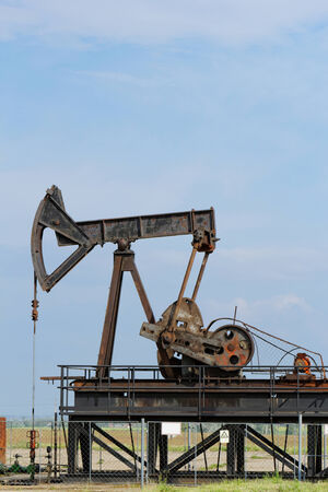 Operating oil and gas well detailの写真素材