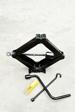 car hand lifter set for tire changingの写真素材