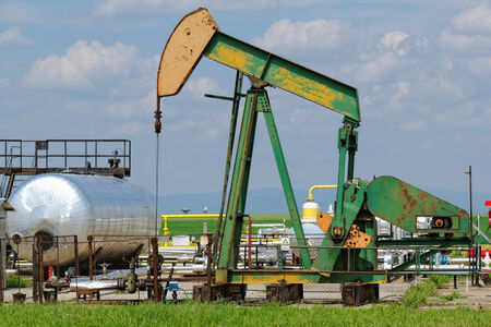 Operating oil and gas well detailの写真素材