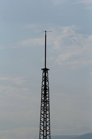 Photo of a high tower, the background is the blue skyの写真素材