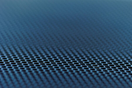 close up about chrome metal with holesの写真素材