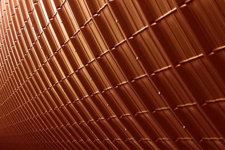 red industrial plate texture (close up of patternt) backgorundの写真素材