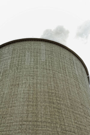 Details of a huge cooling towers of a power plantの写真素材