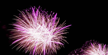 beauty colorful Fireworks Against a Black Skyの写真素材