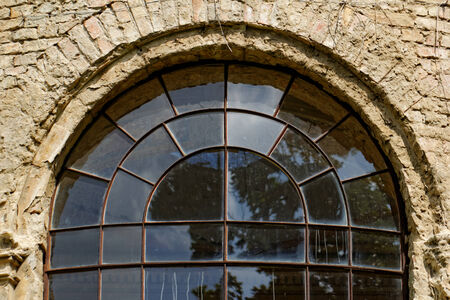 Close up photo of a church windowの写真素材