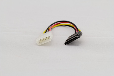 4 pin connector sata converter - white backgroundの写真素材