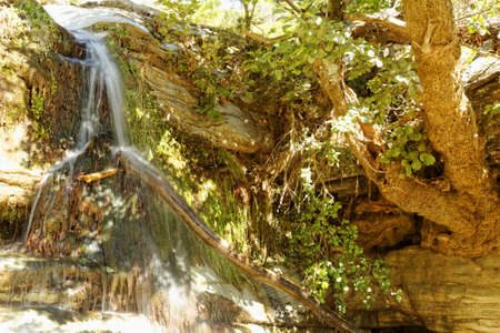 Beautiful Skala Maries Falls in Thassos, Greeceの写真素材