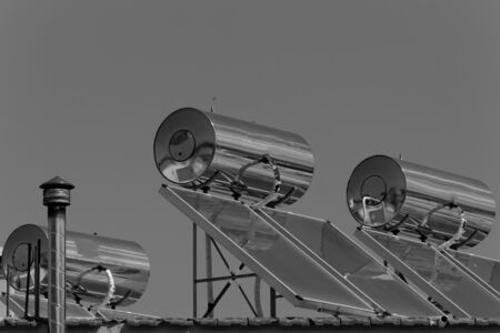 Photo of solar collectors on the roof