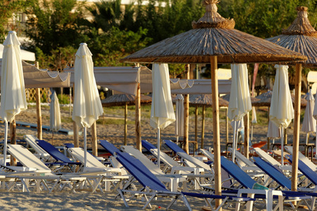 Photo of the golden beach in Thassos Panagia - Greeceの写真素材