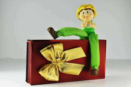 Freddy Beau and the chocolateの写真素材