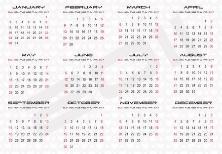 2011 calendar のイラスト素材