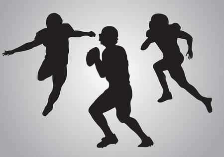 american football players, vector illustration のイラスト素材
