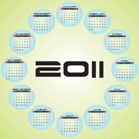 2011 calendar のイラスト素材