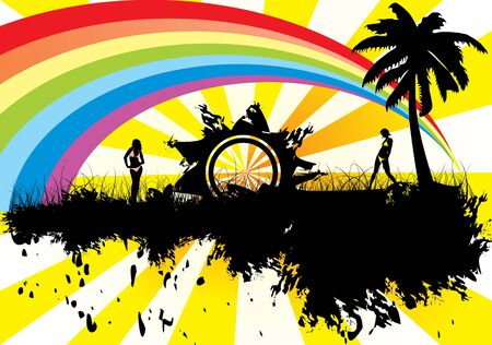 Summer holiday, vectorのイラスト素材