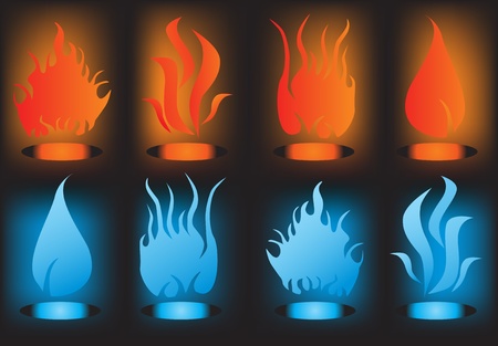 Flames, vectorのイラスト素材