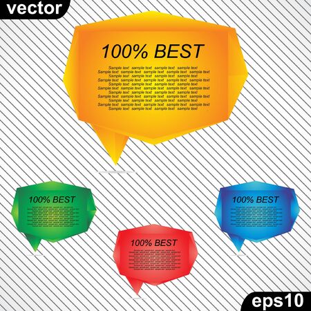 Speech bubble vector background setのイラスト素材
