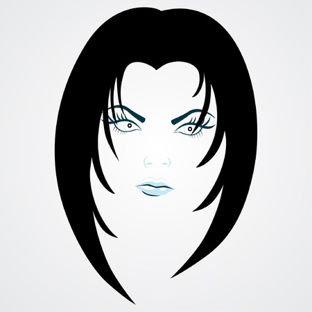 Beauty girl face vector のイラスト素材