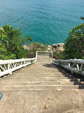 Staircase illuminated by the sun. Lat Ko Viewpointの写真素材