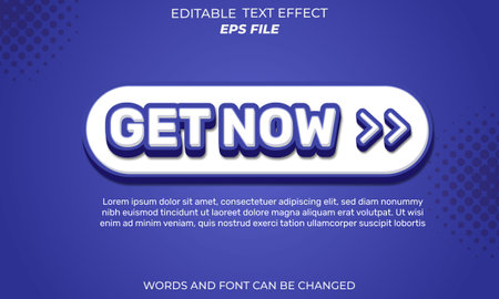 shop now effect, font editable, typography, 3d text. vector templateのイラスト素材