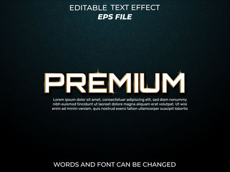 premium text effect, font editable, typography, 3d text.のイラスト素材