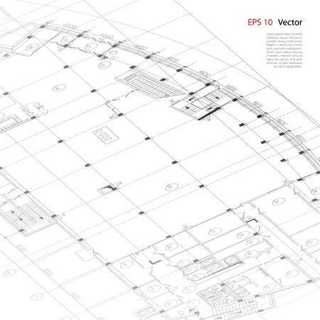 Architectural background  Part of architectural project, architectural plan, technical project, drawing technical letters, architect at work, architecture planning on paper, construction planのイラスト素材