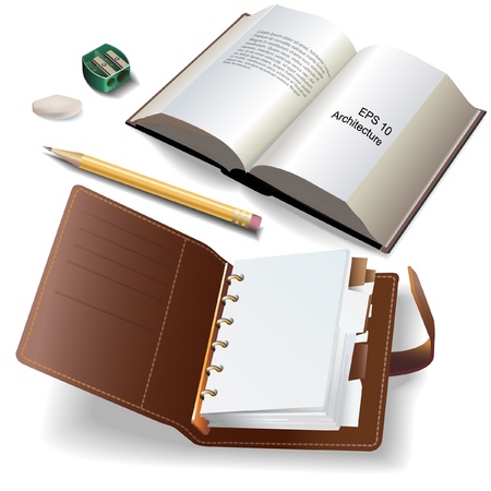 Set of office accessoriesのイラスト素材