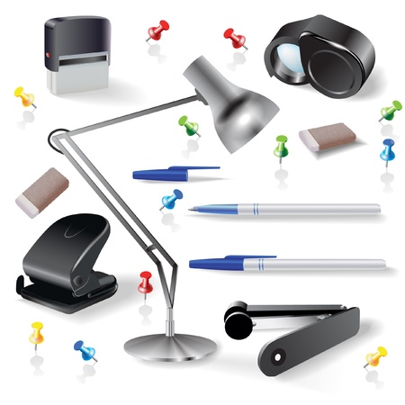 Set of office accessoriesのイラスト素材