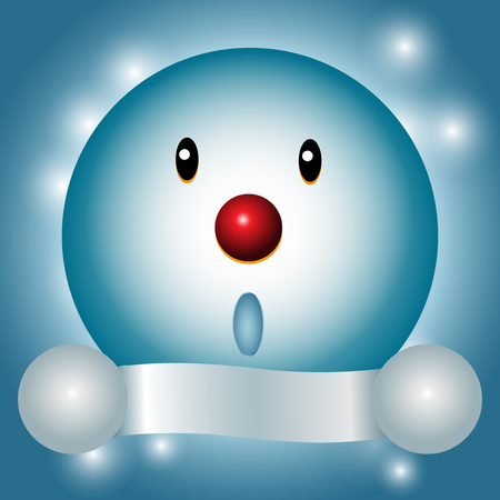 Snowman and Winter seasonのイラスト素材