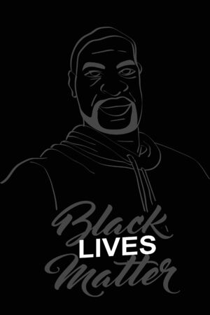 Black person drawing design of vector. Black lives matter.のイラスト素材