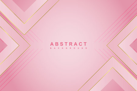 Abstract geometric background with pink and golden lines. Vector illustration for your designのイラスト素材