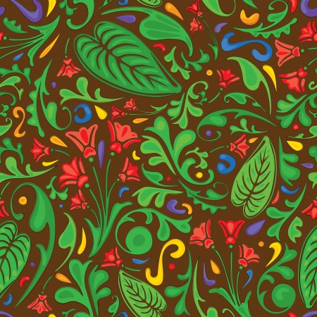 Seamless pattern made of floral ornamentsのイラスト素材