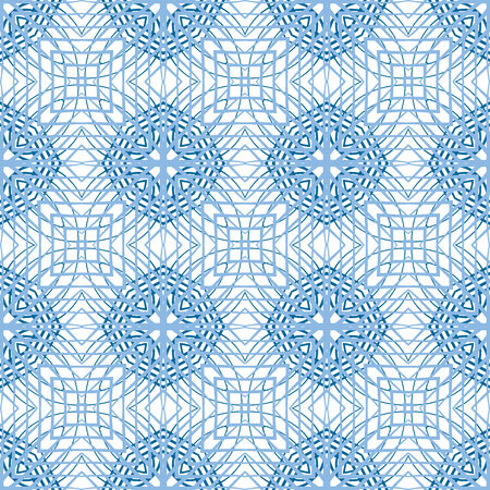 Seamless pattern illustration in blueのイラスト素材
