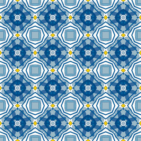 Seamless pattern illustration in traditional style - like Portuguese tiles