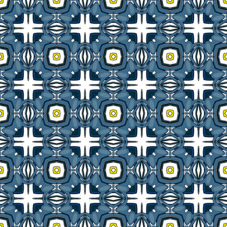 Seamless pattern illustration in traditional style - like Portuguese tiles