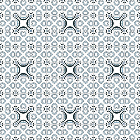 Seamless pattern illustration in traditional style - like Portuguese tiles