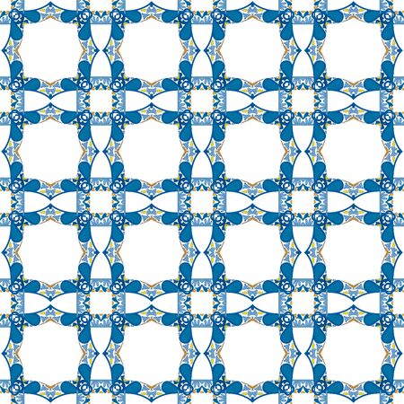 Seamless pattern illustration in traditional style - like Portuguese tiles