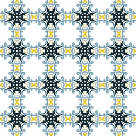 Seamless pattern illustration in traditional style - like Portuguese tiles