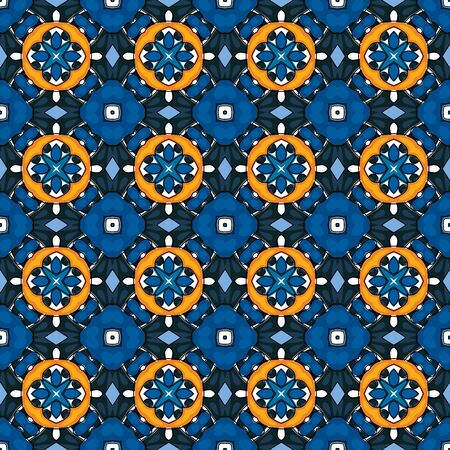 Seamless pattern illustration in traditional style - like Portuguese tiles