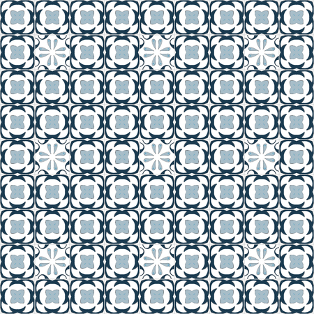 Seamless pattern illustration in traditional style - like Portuguese tilesのイラスト素材