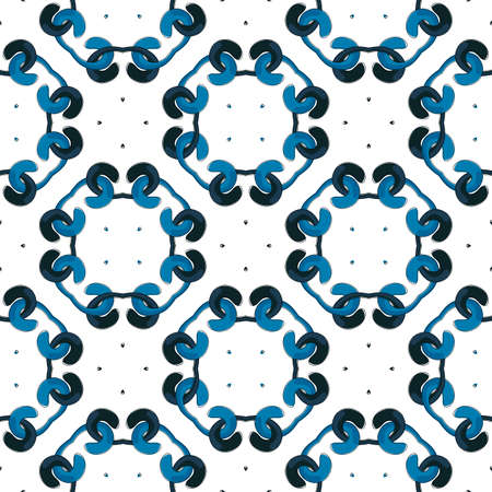 Seamless pattern illustration in traditional style - like Portuguese tiles