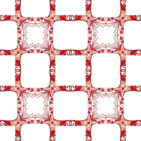 Seamless pattern illustration in traditional style - like Portuguese tilesのイラスト素材