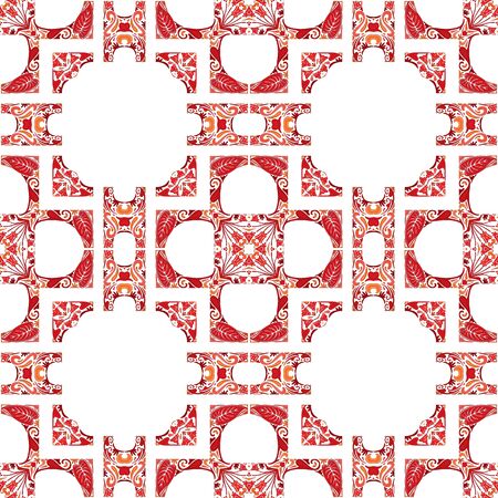 Seamless pattern illustration in traditional style - like Portuguese tiles